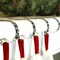 Haute Decor The Original MantleClip� Stocking Holder with White Snowflakes - 4 Pack (Silver) - Hang Christmas Stockings Safely and Securely from Mantels Up to 3 Inches Thick
